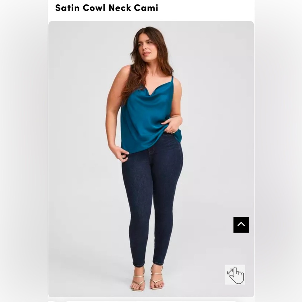 Torrid satin cowl neck cami